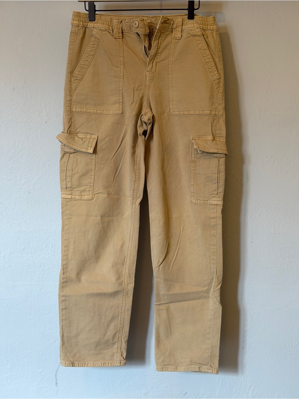 American Eagle Outfitters Tan Cargo Pants with Flap Pockets